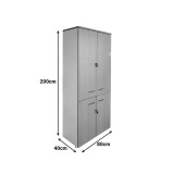 Kabinet zyre Armadi pakoworld sonoma-e bardhë 80x40x200cm