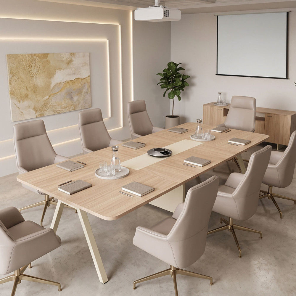 Tavolinë takimi Stark pakoworld në nuancë OAK-bezhë 240x120x75cm