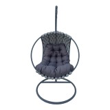Fole lëkundëse Makito pakoworld bazë metalike - pvc në ngjyrë gri 100x105x195cm
