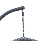 Fole lëkundëse Makito pakoworld bazë metalike - pvc në ngjyrë gri 100x105x195cm