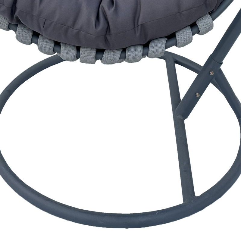 Fole lëkundëse Makito pakoworld bazë metalike - pvc në ngjyrë gri 100x105x195cm