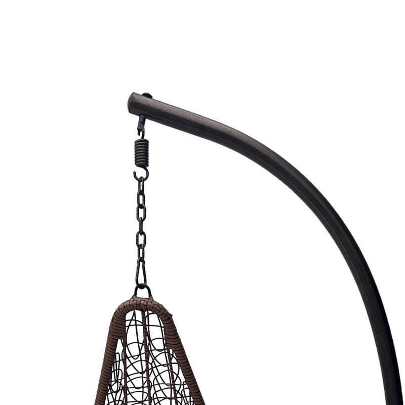 Varëse foleje me bazë Soleil pakoworld metal kafe-rregullim PE kafe me jastëk bezhë 120x95x195cm