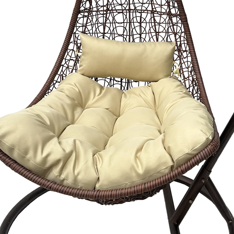Varëse foleje me bazë Soleil pakoworld metal kafe-rregullim PE kafe me jastëk bezhë 120x95x195cm