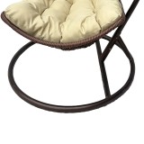 Varëse foleje me bazë Soleil pakoworld metal kafe-rregullim PE kafe me jastëk bezhë 120x95x195cm