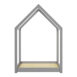 Krevat fëmijësh tipi Nino Montessori pakoworld dru pishe në nuancë gri 90x190cm