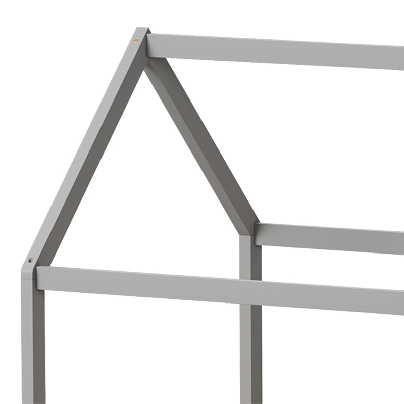 Krevat fëmijësh tipi Nino Montessori pakoworld dru pishe në nuancë gri 90x190cm