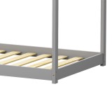 Krevat fëmijësh tipi Nino Montessori pakoworld dru pishe në nuancë gri 90x190cm