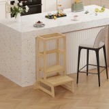 Kullë mësimi për fëmijë Chiquel pakoworld dru në stil Montessori në ngjyrë natyrale 45.7x51x90cm