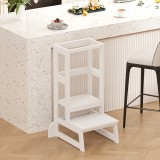 Kullë mësimi për fëmijë Chiquel pakoworld stil Montessori dru në ngjyrë të bardhë 45.7x51x90cm