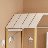 Krevat për fëmijë Bedria pakoworld stil Montessori dru në ngjyrë të bardhë-natyrale 90x190cm