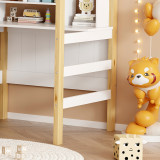 Krevat për fëmijë Bedria pakoworld stil Montessori dru në ngjyrë të bardhë-natyrale 90x190cm