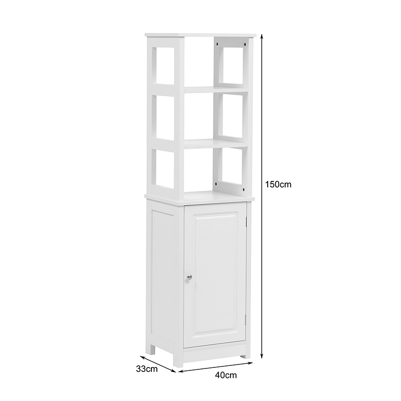 Dollap-Kolonë Larben pakoworld mdf e bardhë 40x33x150cm