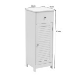 Kabinet-Kolonë Chesy pakoworld mdf e bardhë 32x30x87cm