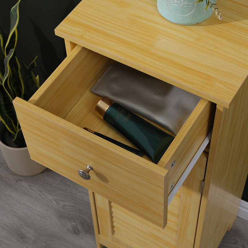 Kabinet-Kolonë Chesy pakoworld MDF në ngjyrë natyrale 32x30x87cm