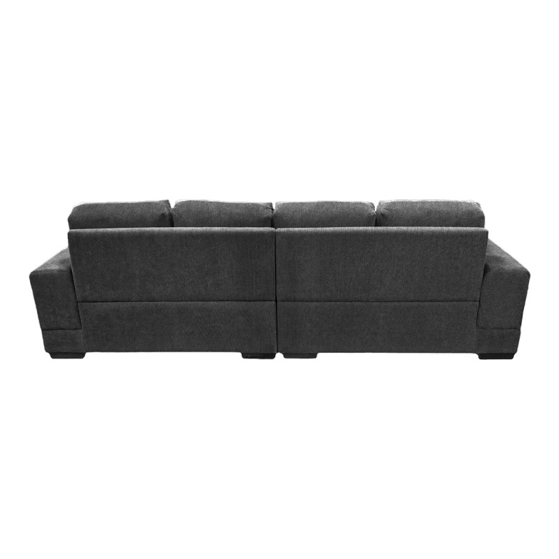 Divan i kthyeshëm Cornerdo pakoworld pëlhurë në ngjyrë gri të errët 265x175x85cm