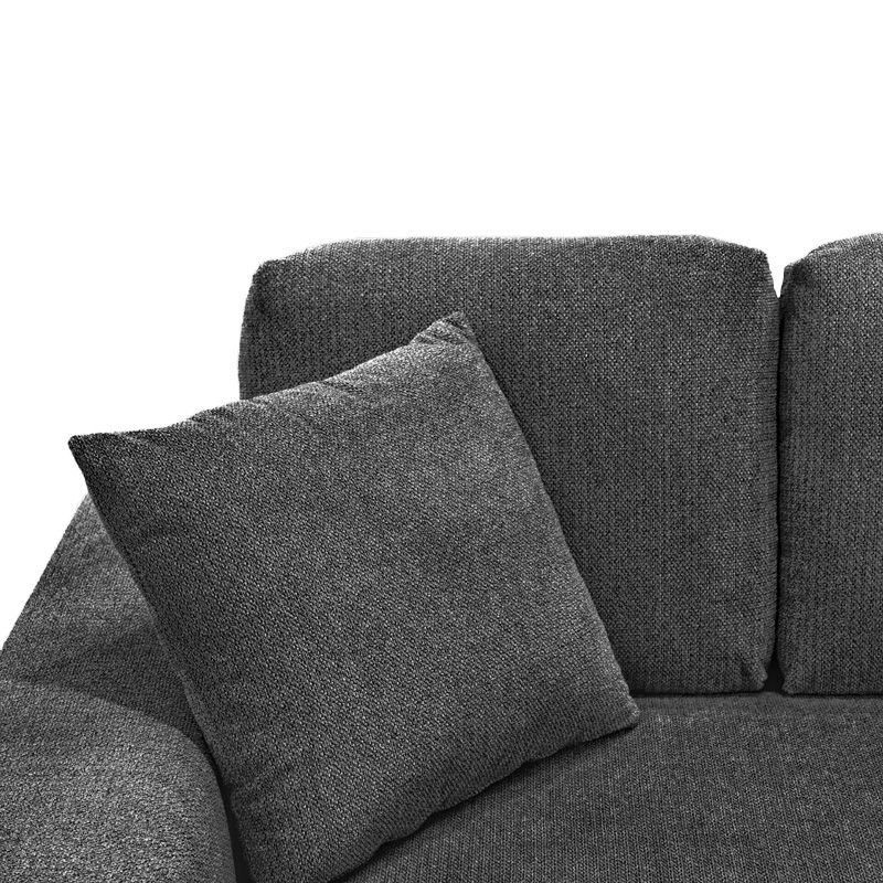 Divan i kthyeshëm Cornerdo pakoworld pëlhurë në ngjyrë gri të errët 265x175x85cm