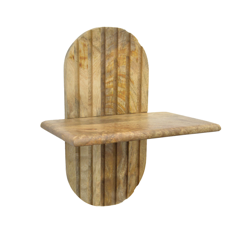 Raft muri Arcadia 3 copë pakoworld dru mango masiv në nuancë natyrale 30x20x40cm