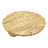 Tavolinë kafeje Fedena pakoworld dru mango masiv në ngjyrë natyrale D90x30cm