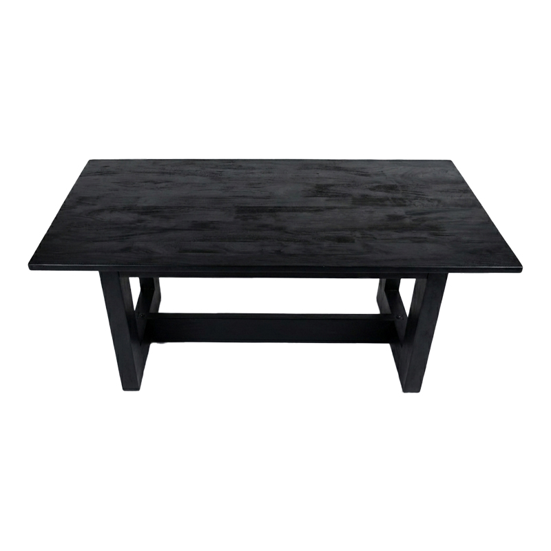 Tavolinë Senza pakoworld dru mango i zi 180x90x76cm