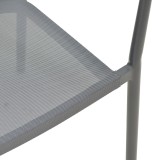 Fotel alumini Convince pakoworld i palosshëm me kornizë gri-tekstilene e zezë-rattan pe gri e errët 56x63x82cm