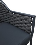 Fotel Ortegia pakoworld prej alumini me kornizë antracit dhe litar PE 57x62x82cm
