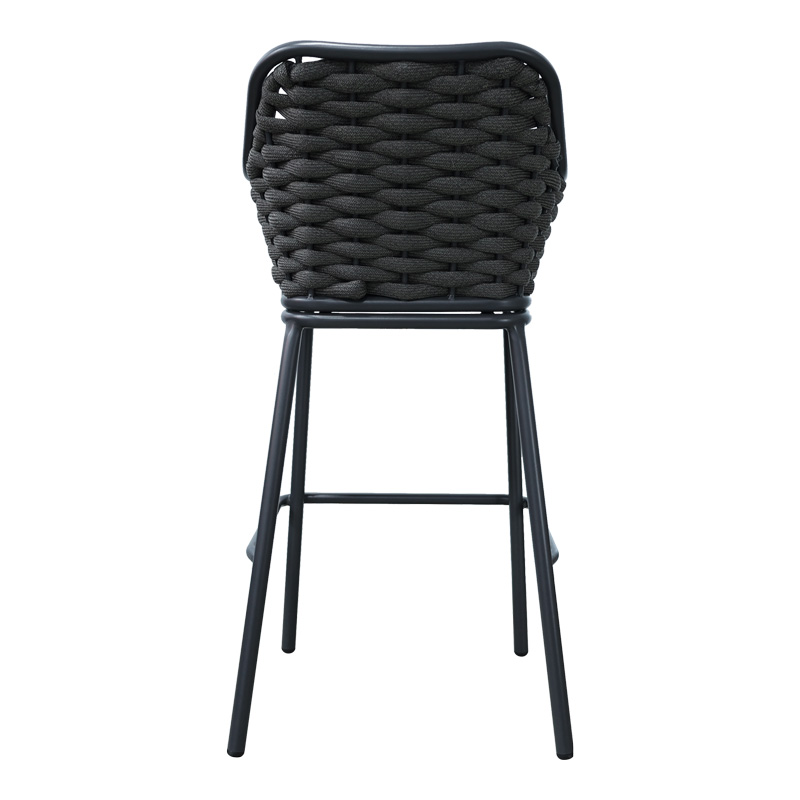 Stol bari Zuki pakoworld alumini i palosshëm me kornizë gri dhe jastëk 55x54x109cm