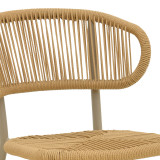 Karrige alumini kafe-pe rattan Agus pakoworld e palosshme në nuancë kafe 55x63x77cm