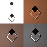 Ndriçues tavani led Gardio I pakoworld metal ne ngjyre te zeze 23x2x23cm