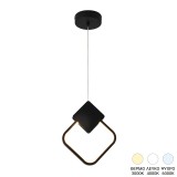 Ndriçues tavani led Gardio I pakoworld metal ne ngjyre te zeze 23x2x23cm