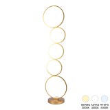 Llamba dyshemeje Chemal pakoworld led metal në ngjyrë ari D30x130cm