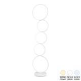 Llambë dyshemeje Chemal pakoworld led metalike në ngjyrë të bardhë D30x130cm