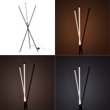 Llambë dyshemeje Loly pakoworld led metalike në ngjyrë të zezë 40x40x145cm