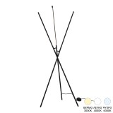 Llambë dyshemeje Loly pakoworld led metalike në ngjyrë të zezë 40x40x145cm