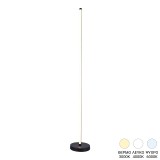 Llambë dyshemeje Topelia pakoworld led metal në ngjyrë të zezë D20x140cm