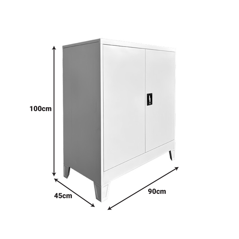 Kabinet metalik Armon pakoworld në ngjyrë gri të çelët 90x45x100cm