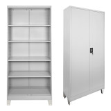 Kabinet metalik Ugren pakoworld në ngjyrë gri të çelët 90x40x190cm