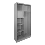 Dollap metalik Zogi pakoworld me ndarje në ngjyrë gri të çelur 70x40x180cm