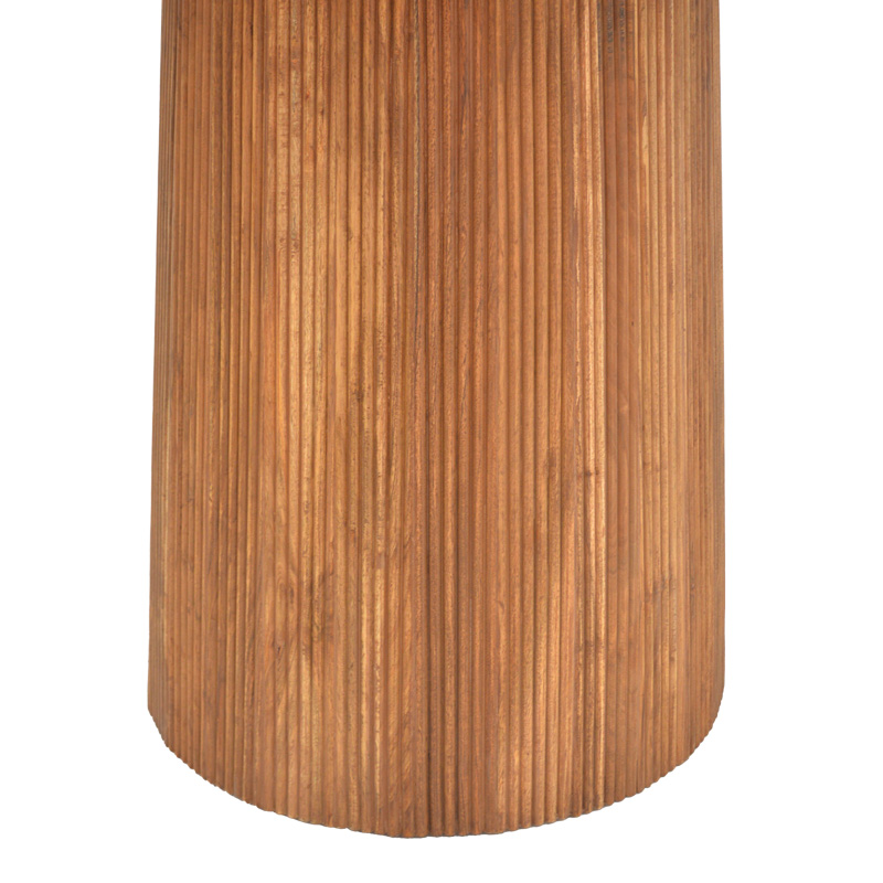 Tavolinë Tully pakoworld prej druri masiv akacie në nuancë natyrale D120x75cm