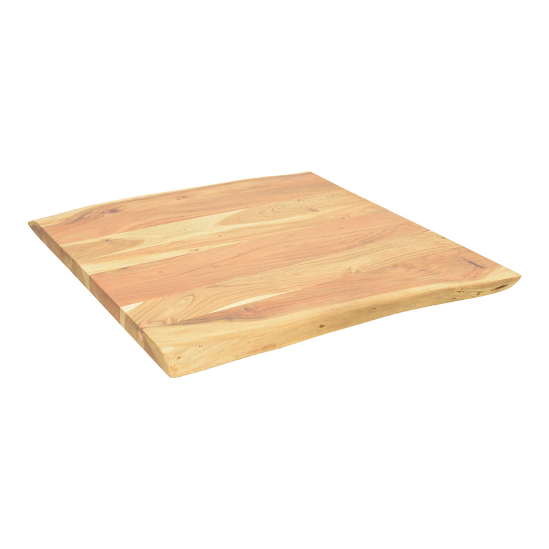 Sipërfaqe tavoline Pozier pakoworld dru masiv akacie në nuancë natyrale 80x80x4cm