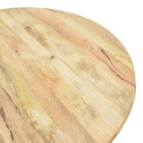 Tavolinë Rahma I pakoworld dru masiv mango 3cm në nuancë natyrale D120x77cm