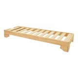 Shezlong Fendy pakoworld dru bredhi në ngjyrë natyrale 71.5x200x24cm