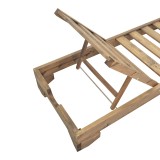 Shezlong Fendy pakoworld dru bredhi në ngjyrë arre 71.5x200x24cm
