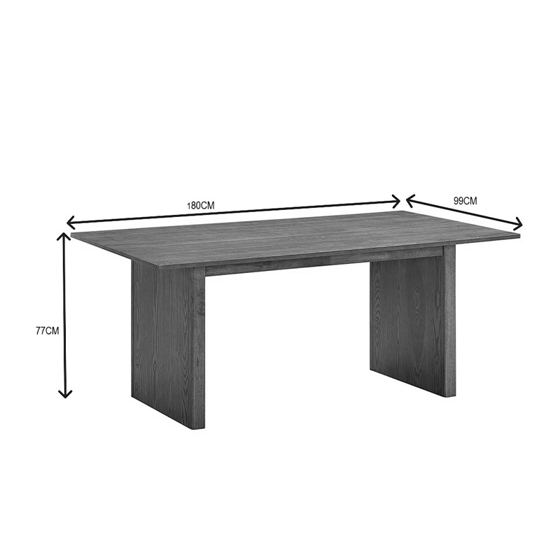 Set tavoline ngrënieje Eleganza-Cairo pakoworld set me 7 pjesë mdf në nuancë arre 180x99x75.8cm