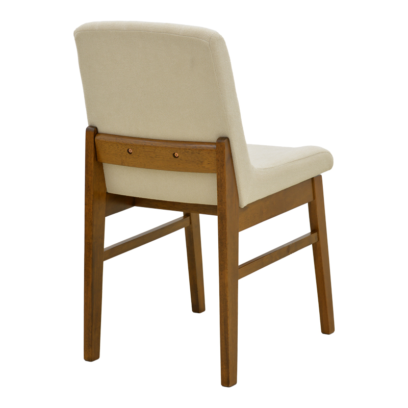 Karrige Dalby pakoworld pëlhurë ekru walnut rubberwood 50x45x85.5cm