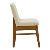 Karrige Dalby pakoworld pëlhurë ekru walnut rubberwood 50x45x85.5cm