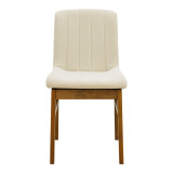 Karrige Dalby pakoworld pëlhurë ekru walnut rubberwood 50x45x85.5cm