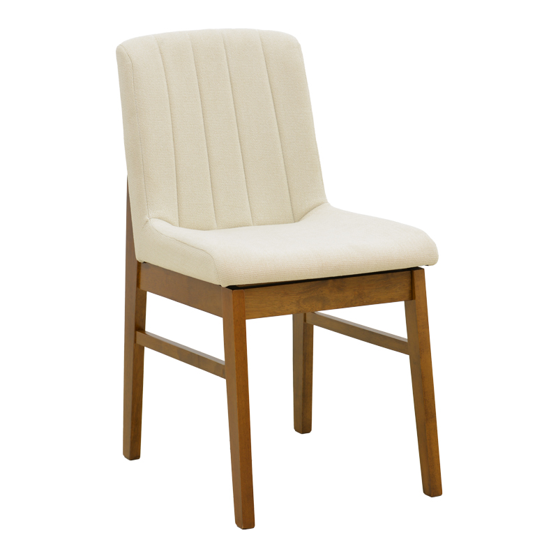 Karrige Dalby pakoworld pëlhurë ekru walnut rubberwood 50x45x85.5cm