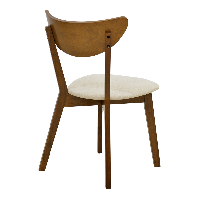 Karrige Canon pakoworld wlanut rubberwood me pëlhurë ekru 43x52x83.5cm