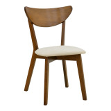 Karrige Canon pakoworld wlanut rubberwood me pëlhurë ekru 43x52x83.5cm