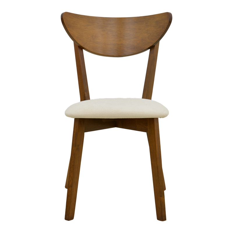 Karrige Canon pakoworld wlanut rubberwood me pëlhurë ekru 43x52x83.5cm